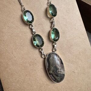 Emerald Tourmaline necklace